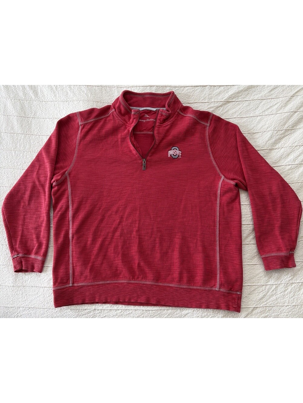 XXL Tommy Bahama Ohio State Buckeyes 1/4 Zip Sweatshirt OSU 2XL Pullover Shirt